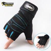 [Rear Waves] Men WeightliftingGloves Half Finger Cycle Gloves Anti SlipGloves BracersFitness Accessories Women