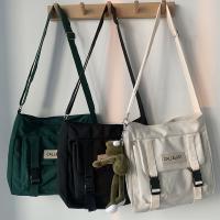 Canvas Bag Female Japanese Simple Crossbody Bag Large Capacity Messenger Bag Nylon Waterproof Fabric Student Class Canvas Bag