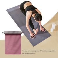 Yoga Mat Fitness Pilates Cushion Non Slide Camping Anti-skid Mats Cover with Carry Straps for Beginner Lose Weight Pink