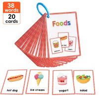 Children Learning Food English Words Flashcards Teaching Aids Early Educational English Learning Cards for Kids Memory Games Classroom Decoration