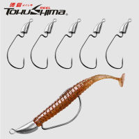 5G 7G 10G 14G ตะขอถ่วงน้ำหนัก Crank Lead Head Hook สแตนเลส Jig Head Offset Worm Hooks Barbed Lead Head Fishing Hooks