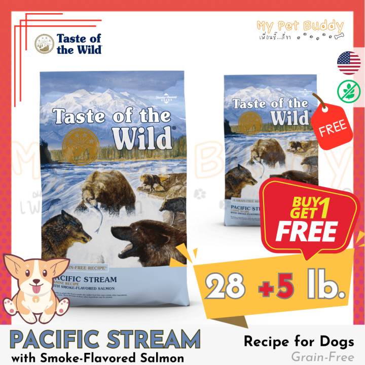Taste of the wild pacific stream canine formula12 72kg 28lb exp 11 9