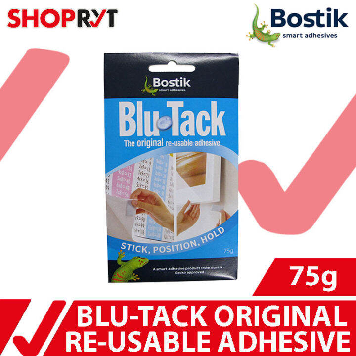 BOSTIK Blu Tack Original Reusable Multipurpose Adhesive 75g Ideal and