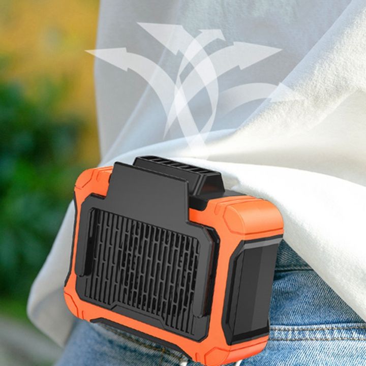 yf-portable-waist-clip-fan-6000mah-battery-operated-necklace-fan-with-solar-charging-3-speeds-for-outdoor-works-green