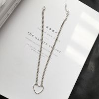 Cod Qipin Fashion Punk Metal y Hollow Love Heart Shaped Heart Short Necklace Clavicle Choker