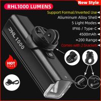 HOT★ROCKBROS จักรยาน IPX6กันน้ำ USB จักรยานชาร์จไฟ1000LM ไฟหน้า LED 4800MAh MTB ไฟฉาย