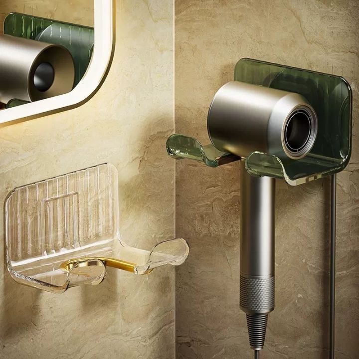 cc-luxury-hair-dryer-rack-storage-shelves-holders-shelf-organizer-punch-free-wall-mounted-repisas-para