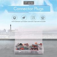 140Pcs Deutsch DT Series Waterproof Wire Connector Kit DT06-2/3/4/6S DT04-2/3/4/6P Automotive Sealed Plug with Pins Box