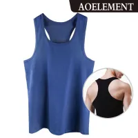 AOELEMENT เสื้อกล้ามผู้ชายผ้าฝ้ายแน่นกีฬาสลิมฟิตฟิตเนสเสื้อกล้ามยืดหยุ่นเยาวชนฤดูร้อน090