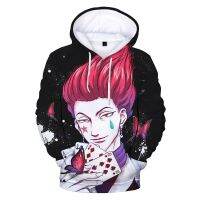 Sudadera con capucha de Anime para hombre y mujer, suéter con estampado 3D de Hunter X Hunter, moda informal de gran tamaño, abrigo Harajuku con estampado de Hisoka