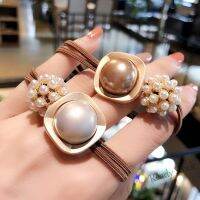 【Ready Stock】 ♦❈ C18 發圈发圈发绳Korean Version of Ins Dongdaemun Alloy Ball Hair Rope Simple and Fresh Headdress Macaron Rubber Band Womens Jewelry Hair Ring