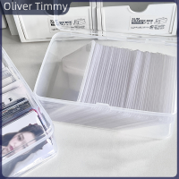 [Oliver Timmy] กล่องเก็บรูปถ่ายสติกเกอร์ใสแบบเกาหลีที่ใส่บัตรแบบเกาหลีอุปกรณ์จัดระเบียบโต๊ะกล่องเครื่องเขียน