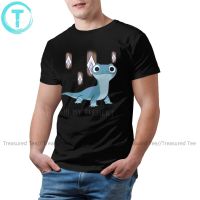 Lizard T Shirt Frozen 2 Bruni Fire Elements T-Shirt Beach Short-Sleeve Tee Shirt 100 Cotton Plus Size Tshirt