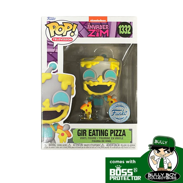 Funko POP Television Invader Zim Gir Eating Pizza 1332 FSE With Boss ...