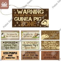 Lupeishop Decor Guinea Pig ป้าย Wooder แขวน Plaque-ตกแต่ง Plaque ของขวัญสำหรับ Guinea Pig Lover - Pet House ตกแต่ง Home Decor