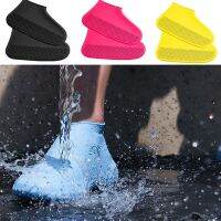 Outdoor Waterproof Shoe Covers Socks Reusable Anti-Slip Rain Shoes Covers Rubber Rain Boot  Men Women Shoes Accessories Socks Tights