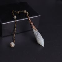 New Arrival 7 Chakra Energy Pendulum Reiki Natural Stone Crystal Labradorite Pendant Necklace For Women Men Divination Amulet