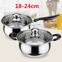 2021Stainless steel soup pot thickened noodles milk pot instant noodles auxiliary food pot induction cooker gas general purpose wok