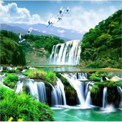 【▼Hot Sales▼】 shang815558 Beibehang Hd สั่งทำได้ทุกขนาดน้ำตกใน3d วอลล์เปเปอร์รูปภาพวอลล์เปเปอร์ตกแต่งบ้านภูมิทัศน์ธรรมชาติที่สวยงามสำหรับผนัง3มิติ