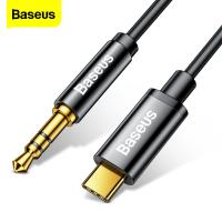 Baseus USB Type C Aux สายออดิโอ USBC ถึง3.5มม. หัวอะแดปเตอร์ตัวเมียสำหรับชุดหูฟังหูฟังหูฟังหูฟัง Xiaomi สายลำโพง Samsung Huawei