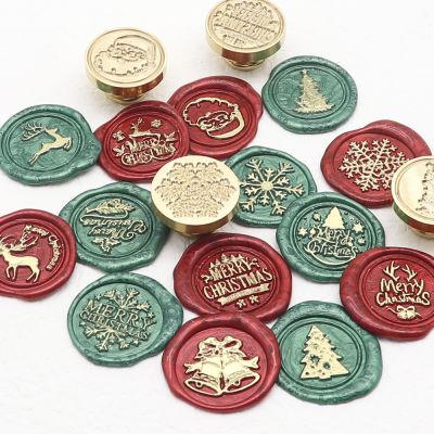 Christmas Wax Seal Stamps Retro Vintage Sealing Stamp Head For Festival Gift Wrapping Cards Scrapbooking