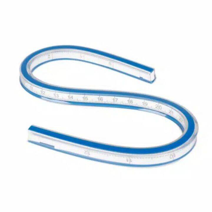 penggaris pola fleksibel 30 cm flexible curve ruler 30cm bahan plastic