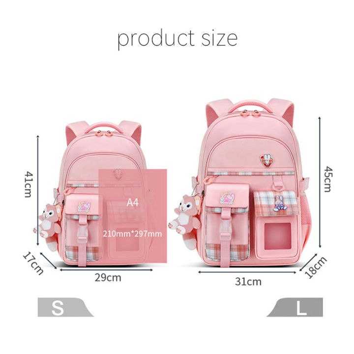 annn-store-กระเป๋าเป้สะพายหลังสำหรับโรงเรียนประถมนักเรียนความจุขนาดใหญ่น้ำหนักเบาสำหรับเด็กผู้หญิงเกรด1-3-6