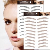 10 Sheets 6D Ecological Eyebrow Sticker Waterproof Eyebrow Tattoo Transfers Stickers Eyebrow Grooming Shaping for Drop Shipping