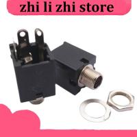 zhilizhi Store 2/5/10pcs 3 Pin 6.35mm 6.5mm mono Female Headphone Plug Socket Microphone 1/4 inch Panel Mount Solder Nut Audio Jack 6.35 mm