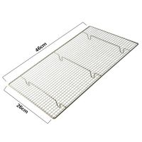 Stainless Steel Wire Grid Cooling Tray Cake Food Rack Oven Kitchen Baking Pizza Bread Barbecue Cookie Biscuit Holder Shelf