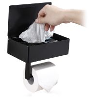 Toilet Paper Holder With Shelf, Flushable Wipes Dispenser, And Storage For Bathroom, Keep Your Wipes Out Of Sight