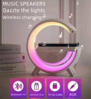 ลำโพงบลูทูธ แท่นชาร์จไร้สาย โคมไฟ Led Lamp 3 in1 Bluetooth5.2 Wireless Charging LED RGB ไฟสีรุ้งหลากสี รุ่น BT 2301