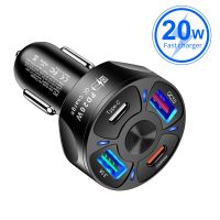 【Hot】 UKGO Mini USB Car Charger Quick Charge 3.0 PD 20W Fast Charge Charging Adapter สำหรับ iPhone Huawei Xiaomi Samsung โทรศัพท์มือถือ