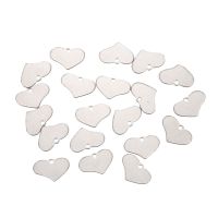 20PCS Personalised Engraved Stainless Steel Blank Stamping Tags Heart Charm Pendants 19x12mm