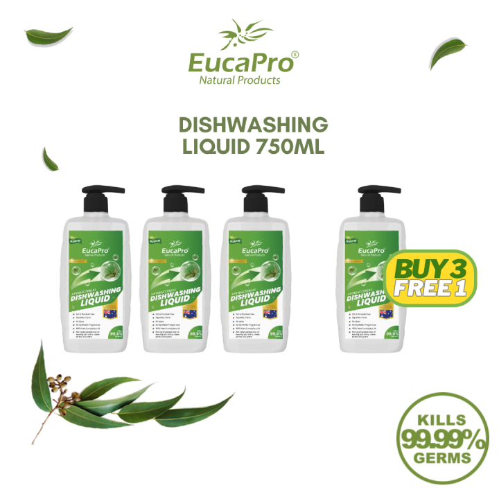Eucapro Natural Dishwashing Liquid with Eucalyptus Oil 750ml (BUY 3