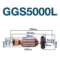 AC220-240V Armature สำหรับ GGS5000L เครื่องบดตรงโรเตอร์ Armature Anchor Stator Coil อุปกรณ์เสริม