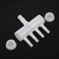 2X Plastic 4 Way Aquarium Oxygen Tube Fitting Splitter Manifold Tap Valve