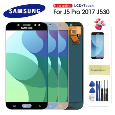 J5จอ Lcd สำหรับ Samsung Galaxy J530 J5โปร Sm-j530f ชิ้นส่วนจอสัมผัสแอลซีดีของเครื่องแปลงดิจิทัล J530m สำหรับหน้าจอ Lcd J530 J5