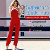 vivimall ชุดเดรสสตรีแบบใหม่สไตล์ยุโรปอเมริกา สุดเซ็กซี่ แขนถลอกสีผสมเอวแนบรูปเดรส