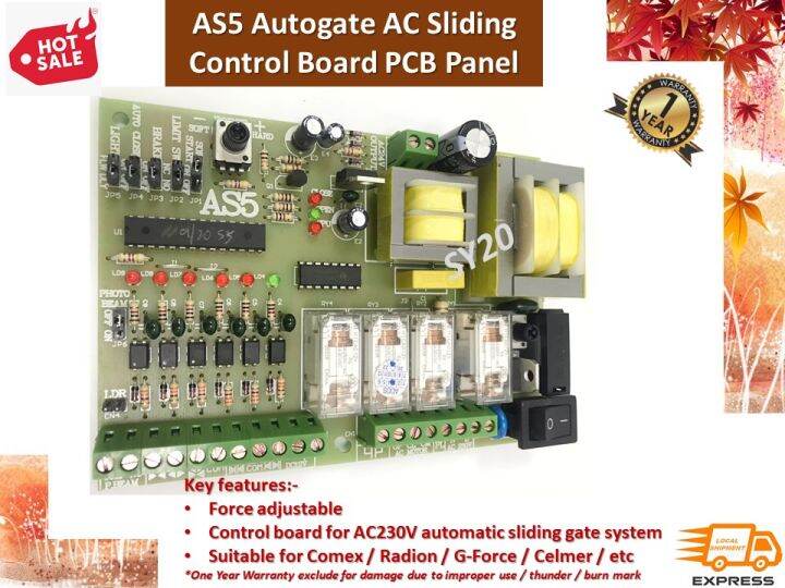 AS5 Autogate Control Board /PCB Panel for AC Sliding Motor (Compatible to  F5 Board) | Lazada