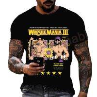 2023 ฤดูร้อนผู้ชาย 3Dการพิมพ์ที่มีชื่อเสียงWrestleManiaส่วนบุคคลเสื้อยืดเด็กStreetรอบคอกีฬาขนาดใหญ่