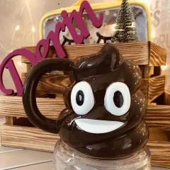 Novelty Toilet Ceramic Mug with Handle 300ml Coffee Tea Milk Ice Cream Cup Funny for Gifts, Silver