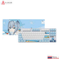 Ajazz AK40 Blue Shore Mechanical Keyboard with Dolphin Mousepad