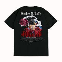 【HOT】เสื้อยืด พิมพ์ลายอนิเมะ MONKEY D. Luffy GEAR 4th FOUR FOURTH TANK KONG BOUND SNAKE MAN100%cotton