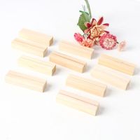 10 Pcs Kayu Alami Nomor Foto Display Stand Pemegang Kartu Pesan Nama Memo Klip Kantor Meja Organizer Pesta Makan Malam