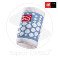 Compressport ผ้ารัดข้อมือ SWEAT band 3D dots - FLUO Blue