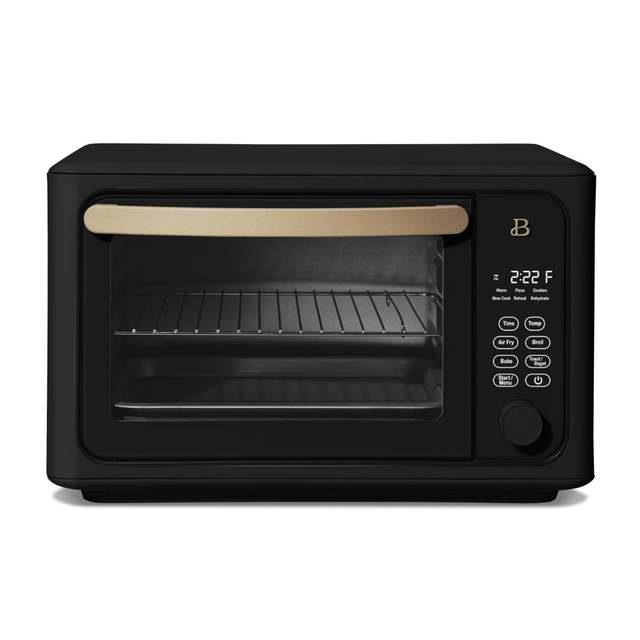 beautiful-6-slice-touchscreen-air-fryer-toaster-oven-black-sesame-by-drew-barrymore