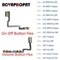 Novaphopat สวิตช์ปิดเสียงปุ่มเปิดปิดปุ่มควบคุมปุ่มปรับระดับเสียงสายเคเบิ้ลยืดหยุ่นสำหรับ OPPO A93 A92ทั่วโลก A91 A33 A31 A5 A9 2020