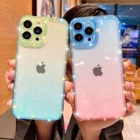 [Phone case]แฟชั่นสร้างสรรค์ไล่โทนสีที่มีสีสัน G Litter กรณีโทรศัพท์สำหรับ iPhone 11 12 13 Pro Max ลูกอมสีหรูหรา Soft TPU ปกหลัง