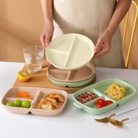 Nordic Ceramic Partition Plate Creative Home Childrens Breakfast Plates Fat Reduction Quantitative Compartment Dish